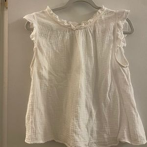 Grade & Gather Cotton Sleeveless Blouse, M